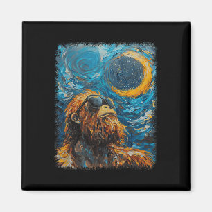 Aimant Total Solaire Eclipse Van Gogh Starry Art de nuit