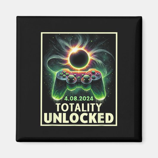 Aimant Total Solar Eclipse 2024 Contrôleur de jeu vidéo g (Devant)