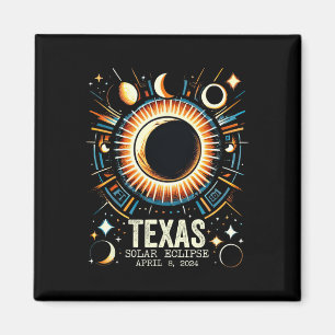 Aimant Total Solar Eclipse 2024 Texas 8 avril Mo Abstrait
