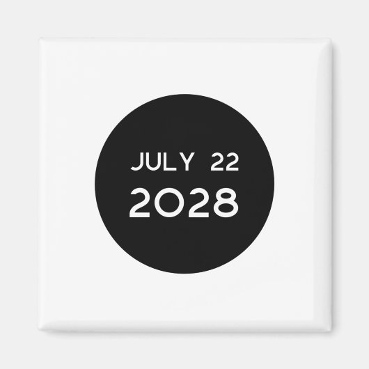 Aimant Total Solar Eclipse 2028 New Zealand _1  (Devant)