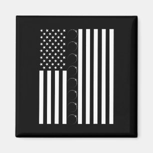 Aimant Total Solar Eclipse US American Flag 04.08.2024 À