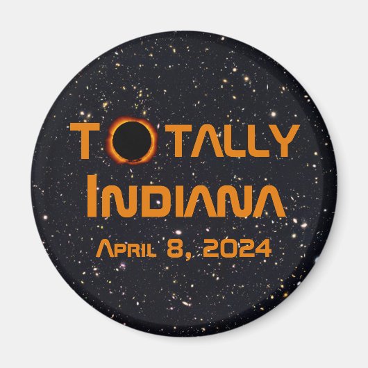 Aimant Totalement Indiana 2024 Solar Eclipse (Devant)