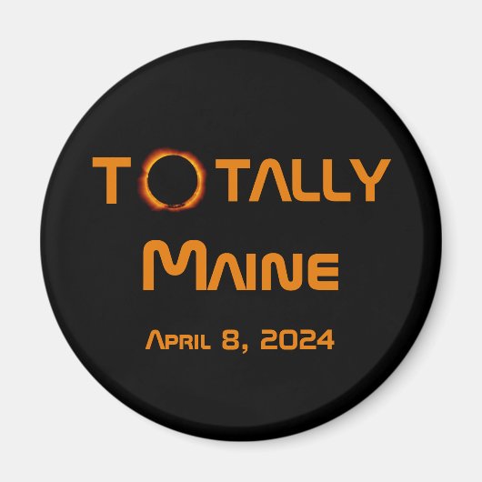 Aimant Totalement Maine 2024 Solar Eclipse (Devant)