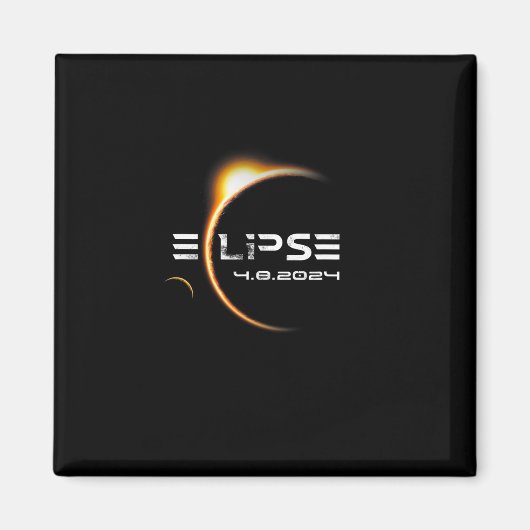 Aimant Totalité 4.08.2024 Total Éclipse Solaire 2024 (Devant)