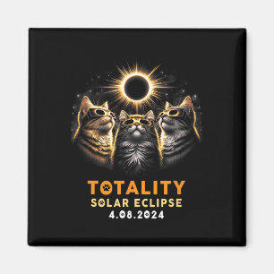 Aimant Totalité Chats Portant Des Éclipses Solaires 4.08.