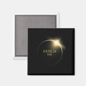 Aimant Totalité Éclipse solaire 2024 4.08.24 Accessoires (Recto/Verso)