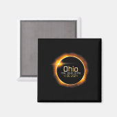 Aimant Totalité Ohio Total Éclipse Solaire 8 avril 2024 (Recto/Verso)