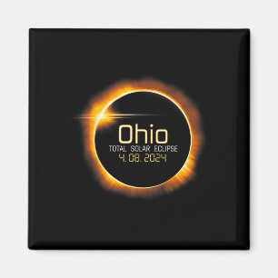Aimant Totalité Ohio Total Éclipse Solaire 8 avril 2024