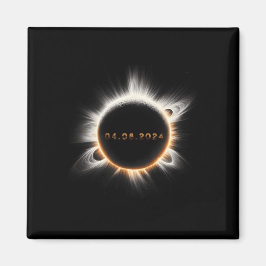 Aimant Totalité Printemps 4.08.24 Total Éclipse Solaire 2 (Devant)