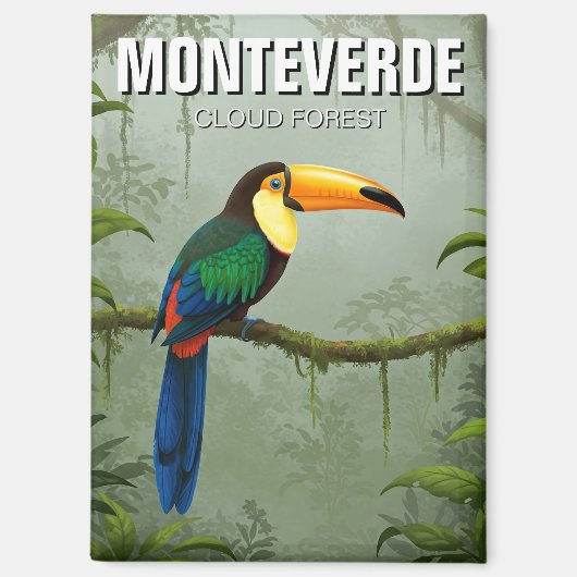 Aimant Toucan à Monteverde Cloud Forest Costa Rica (Recto)