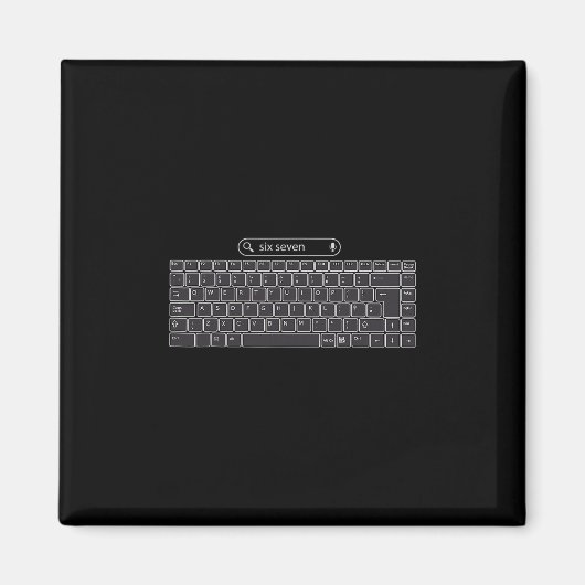 Aimant Touches de clavier de mème drôle 67 (Devant)