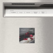 Aimant Touches de piano avec Mariage de rose rouge (In Situ (Lave-vaisselle))