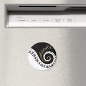 Aimant Touches de piano et notes de musique d'or (In Situ (Lave-vaisselle))