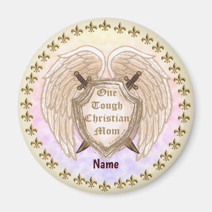 Aimant Tough Christian Mom custom name
