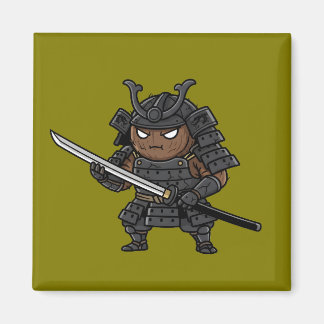 Aimant Tough Coconut Samurai Guardian Katana Illustration