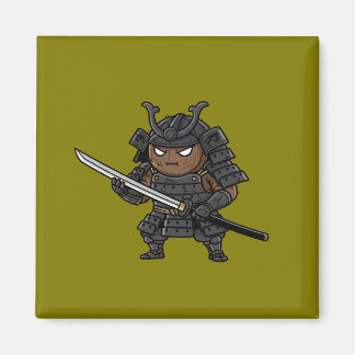 Aimant Tough Coconut Samurai Guardian Katana Illustration