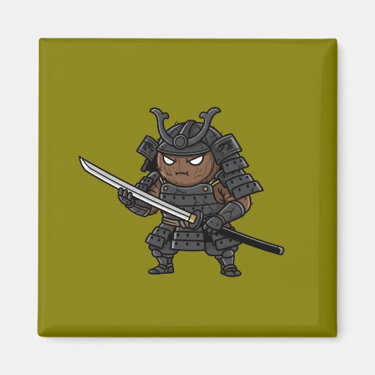 Aimant Tough Coconut Samurai Guardian Katana Illustration (Devant)