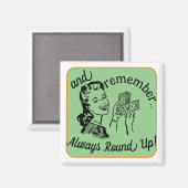 Aimant Toujours arrondir (Recto/Verso)