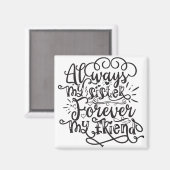 Aimant Toujours ma soeur pour toujours mon ami (Recto/Verso)