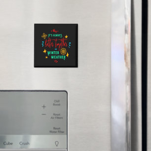 Aimant Toujours mieux ensemble en hiver Noël, ZSG