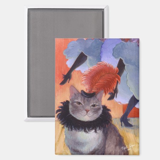 Aimant Toulouse-Lautrec Moulin Rouge Chat (Recto/Verso)