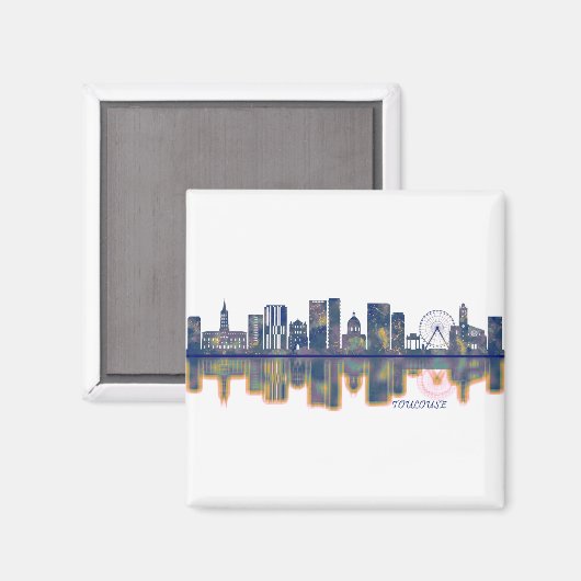 Aimant Toulouse Skyline (Recto/Verso)