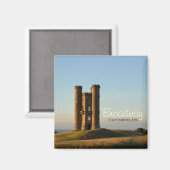 Aimant Tour Broadway dans l'aimant texte Cotswolds (Recto/Verso)