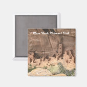 Aimant Tour carré House - Parc national Mesa Verde (Recto/Verso)