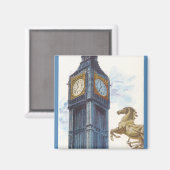 Aimant Tour de l'horloge Big Ben au Palais de Westminster (Recto/Verso)
