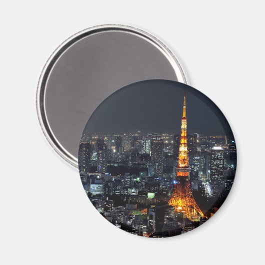 Aimant Tour de Tokyo par nuit :: (Recto/Verso)