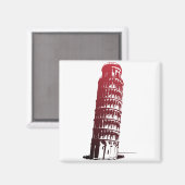 Aimant Tour d'Italie de Pise penchée sur l'Europe (Recto/Verso)