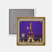 Aimant Tour Eiffel encadrée (Recto/Verso)