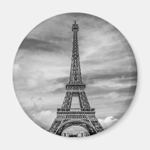 Aimant Tour Eiffel noir et blanc Paris France
