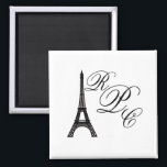 Aimant Tour Eiffel Paris<br><div class="desc">Le design de la Tour Eiffel Paris vous customise avec votre monogramme,  texte ou autres idées. L'Arrière - plan est transparent pour que vous puissiez modifier les couleurs à l'aide de l'outil personnaliser.</div>