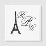 Aimant Tour Eiffel Paris<br><div class="desc">Le design de la Tour Eiffel Paris vous customise avec votre monogramme,  texte ou autres idées. L'Arrière - plan est transparent pour que vous puissiez modifier les couleurs à l'aide de l'outil personnaliser.</div>