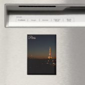 Aimant Tour Eiffel Paris au coucher du soleil (In Situ (Lave-vaisselle))