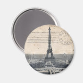 Aimant Tour Eiffel vintage (Recto/Verso)