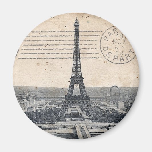 Aimant Tour Eiffel vintage (Devant)