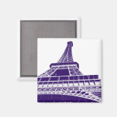 Aimant Tour Eiffel violet (Recto/Verso)