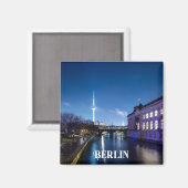 Aimant Tour TV et île musée à Berlin, Allemagne (Recto/Verso)