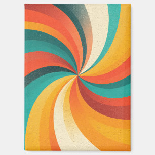 Aimant Tourbillon de couleurs rétro – Fond abstrait vinta