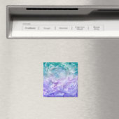 Aimant Tourbillon de nuage bleu et violet (In Situ (Lave-vaisselle))