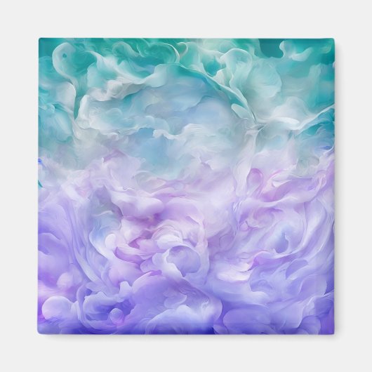 Aimant Tourbillon de nuage bleu et violet (Devant)