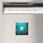 Aimant Tourbillon océan turquoise abstrait (In Situ (Lave-vaisselle))