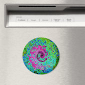 Aimant Tourbillon rétro Super rose et bleu chaud (In Situ (Lave-vaisselle))