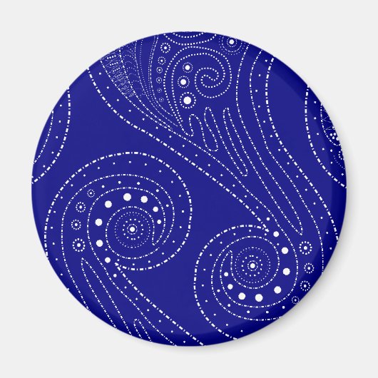 Aimant Tourbillons bleus (Devant)