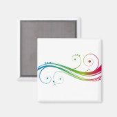 Aimant Tourbillons Colorés (Recto/Verso)