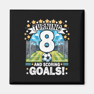 Aimant Tourne 8 Soccer Anniversaire 8 Ans Footbyll 8ème S