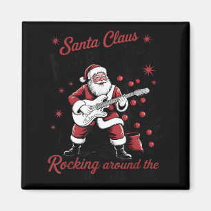 Aimant Tournée mondiale de Santa Claus Rocking Around The