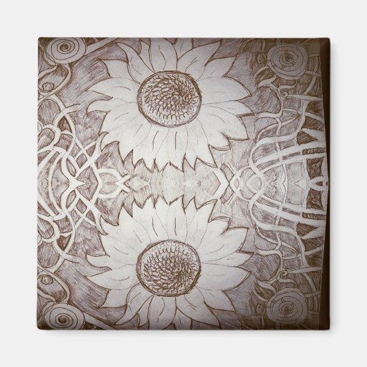 Aimant tournesol à la maison (Devant)